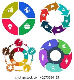 Business infographics. Set of pie chart	