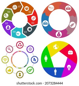 Business infographics. Set of pie chart	