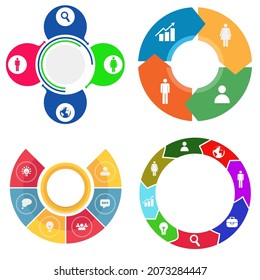 Business infographics. Set of pie chart	