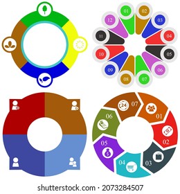 Business infographics. Set of pie chart	