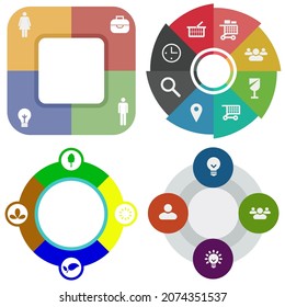 Business infographics. Set of pie chart	