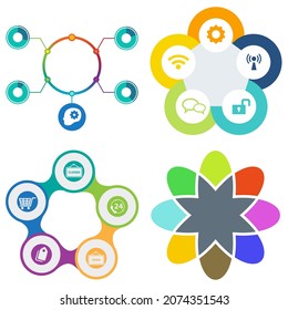 Business infographics. Set of pie chart	