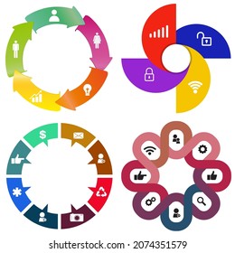 Business infographics. Set of pie chart	