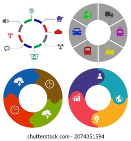 Business infographics. Set of pie chart	