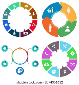 Business infographics. Set of pie chart	
