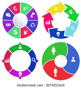 Business infographics. Set of pie chart	