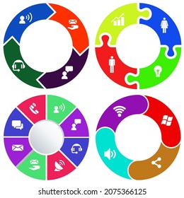 Business infographics. Set of pie chart	