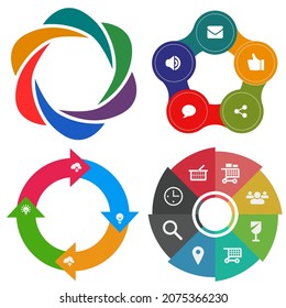 Business infographics. Set of pie chart	
