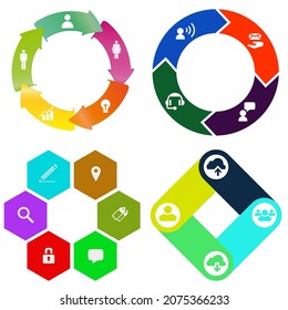 Business infographics. Set of pie chart	