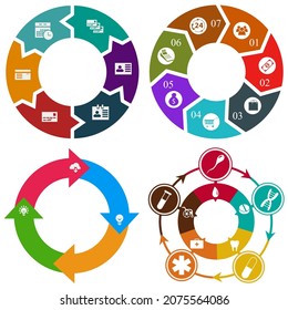 Business infographics. Set of pie chart	