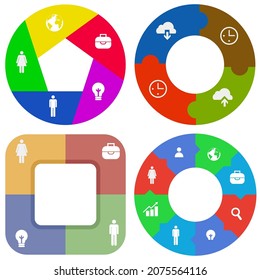 Business infographics. Set of pie chart	