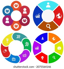 Business infographics. Set of pie chart	