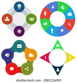 Business infographics. Set of pie chart	
