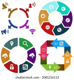 Business infographics. Set of pie chart	
