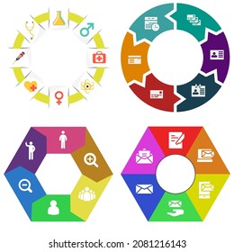 Business infographics. Set of pie chart	

