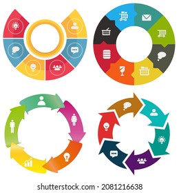 Business infographics. Set of pie chart	
