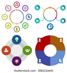 Business infographics. Set of pie chart	
