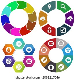 Business infographics. Set of pie chart	
