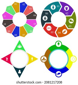 Business infographics. Set of pie chart	
