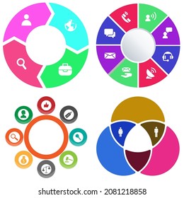 Business infographics. Set of pie chart	