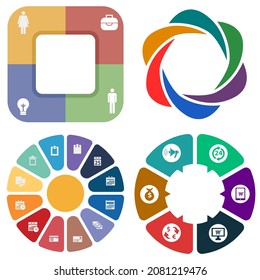 Business infographics. Set of pie chart	