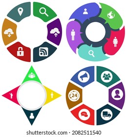 Business infographics. Set of pie chart	