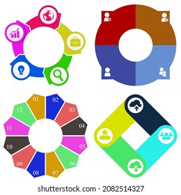 Business infographics. Set of pie chart	