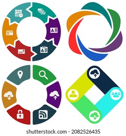 Business infographics. Set of pie chart	