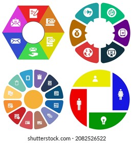 Business infographics. Set of pie chart	