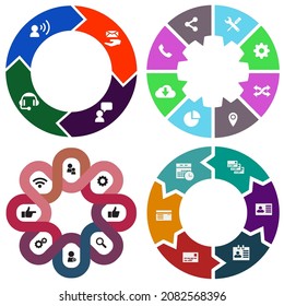 Business infographics. Set of pie chart	