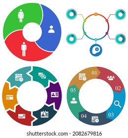 Business infographics. Set of pie chart