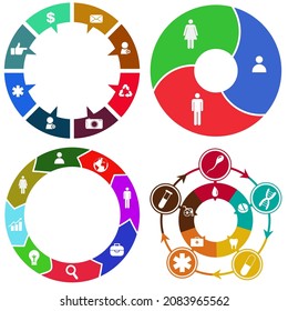 Business infographics. Set of pie chart	
