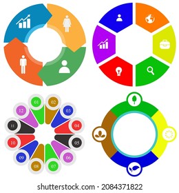 Business infographics. Set of pie chart	