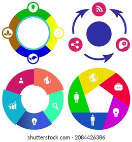 Business infographics. Set of pie chart	