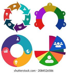Business infographics. Set of pie chart