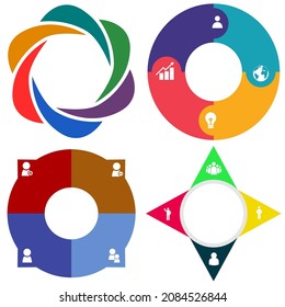 Business infographics. Set of pie chart