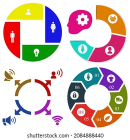 Business infographics. Set of pie chart	