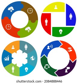 Business infographics. Set of pie chart	