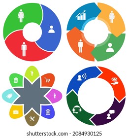 Business infographics. Set of pie chart	
