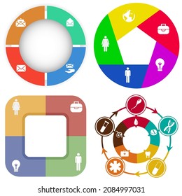 Business infographics. Set of pie chart	

