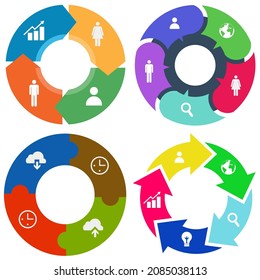 Business infographics. Set of pie chart	
