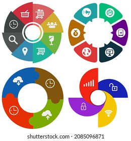 Business infographics. Set of pie chart	