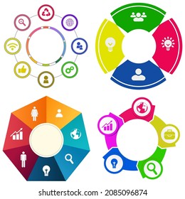 Business infographics. Set of pie chart	