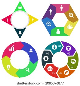 Business infographics. Set of pie chart	