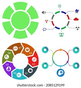 Business infographics. Set of pie chart	