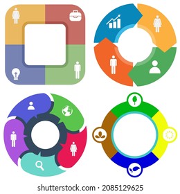 Business infographics. Set of pie chart	