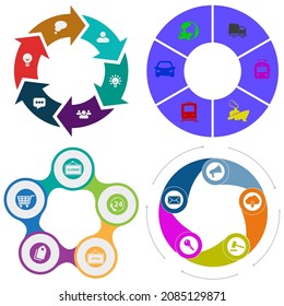 Business infographics. Set of pie chart	