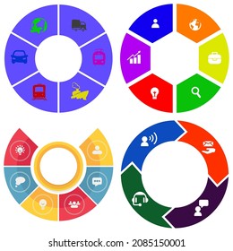 Business infographics. Set of pie chart	