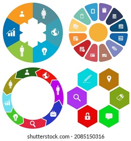 Business infographics. Set of pie chart	