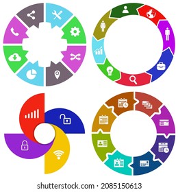 Business infographics. Set of pie chart	